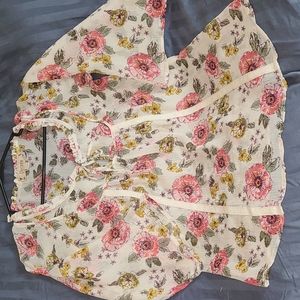 Decree Semi Sheer Floral Blouse